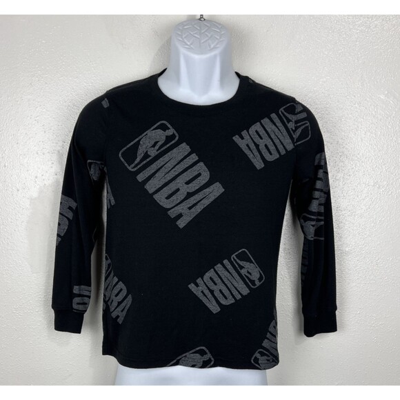 NBA Sweater Youth Medium Black Pullover Crew Neck Lightweight Logo Basketball - Picture 12 of 12